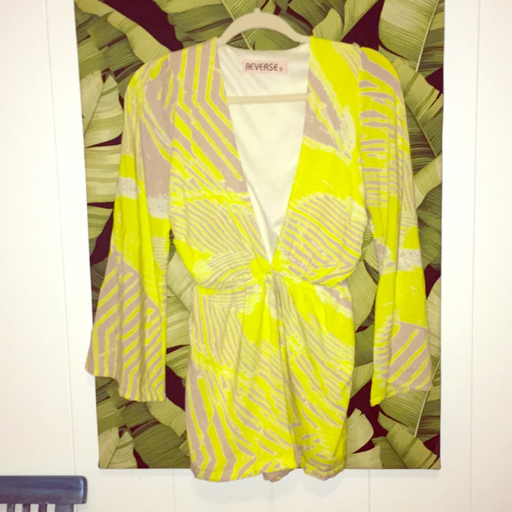 Sexy bright yellow romper, great condition